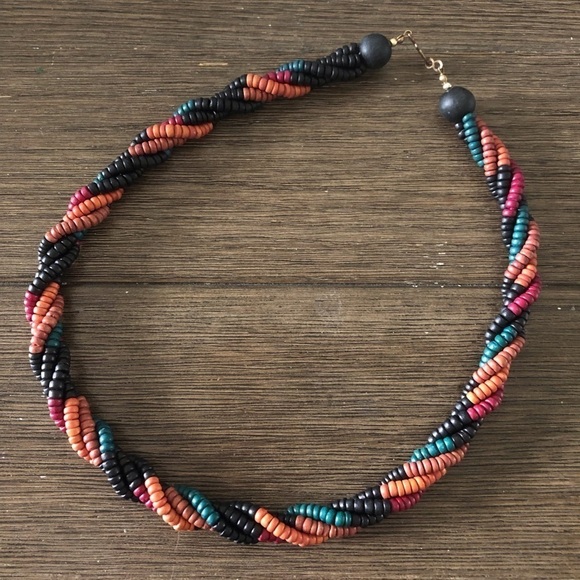 Vintage twist seed beaded necklace - Picture 1 of 4